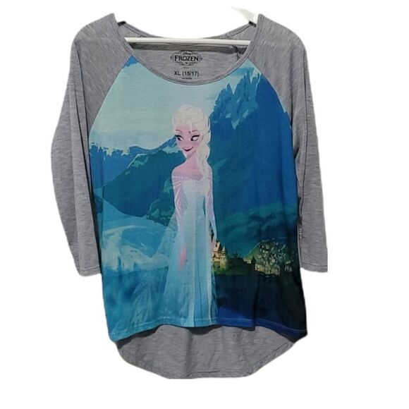 Disney Tops - Frozen/Elsa Disney raglan tee